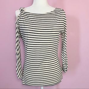Vince Camuto Striped One Shoulder Top